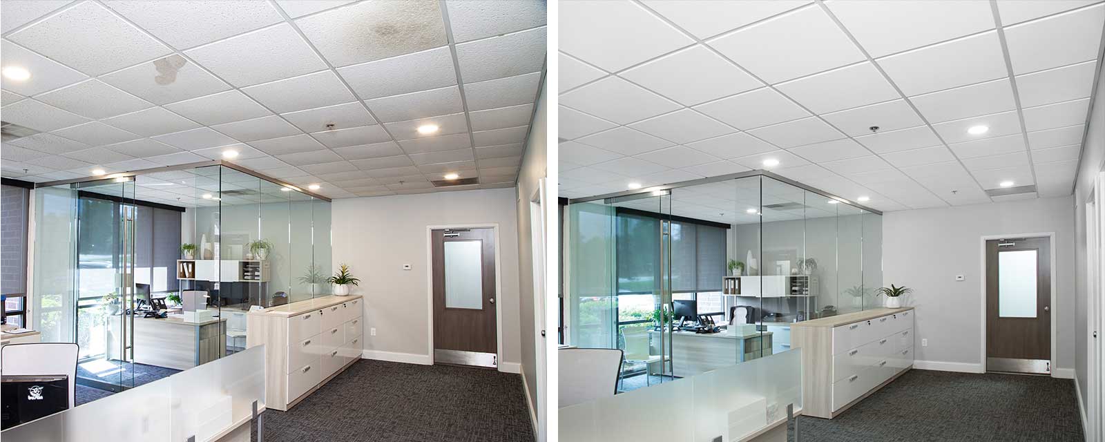 Replacing drop ceiling tiles the right way